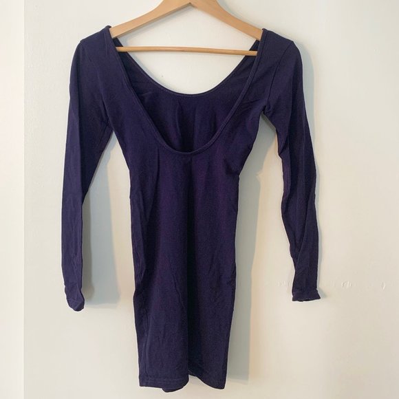 American Apparel Purple Backless BodyCon Dress Size M - Picture 2 of 2